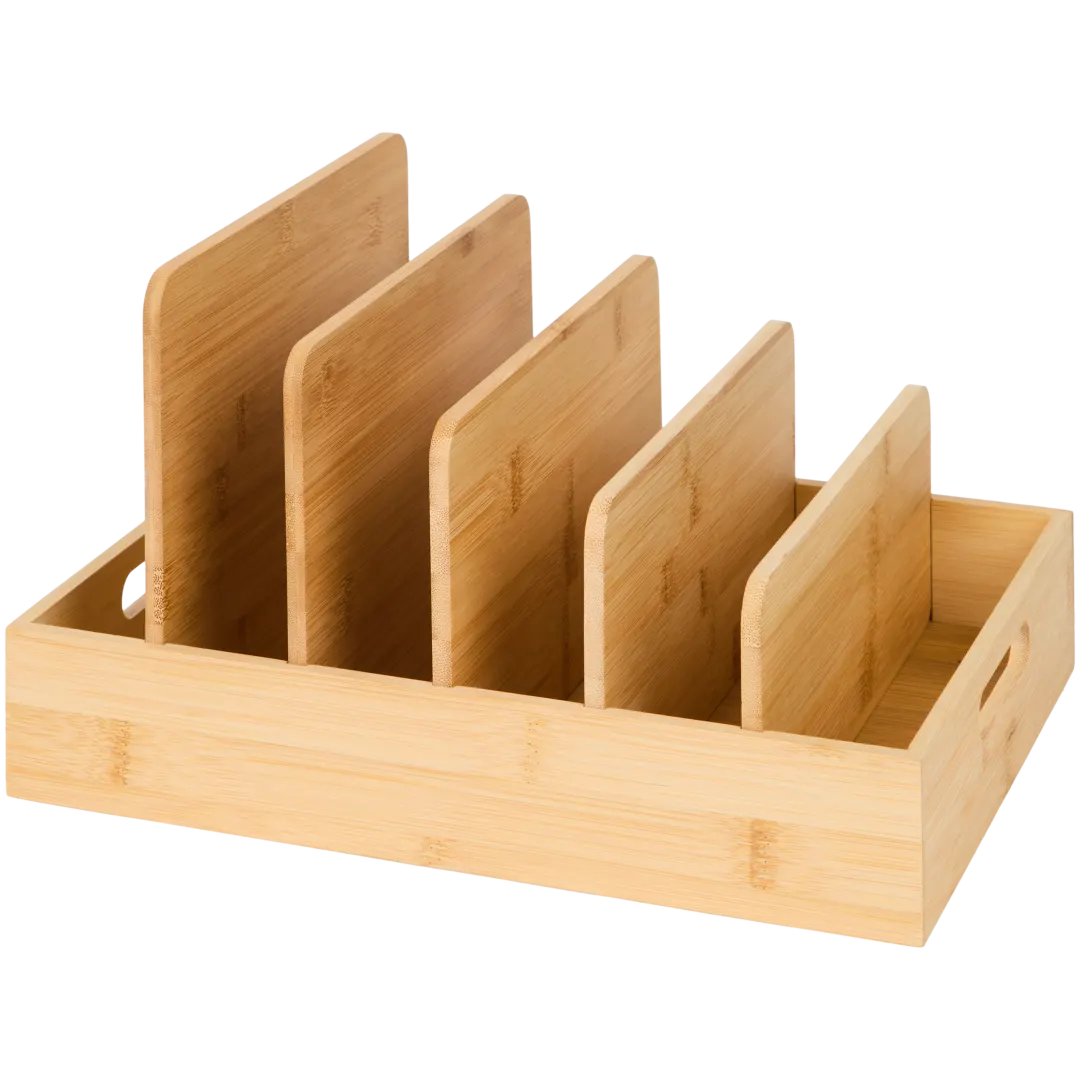 Rangement en bambou avec tiroirs