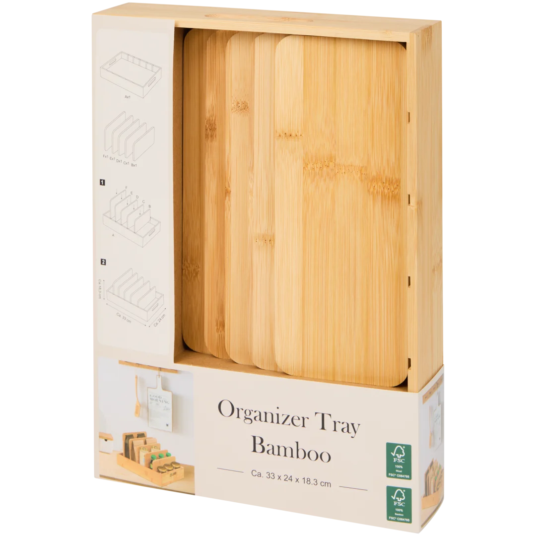 Rangement en bambou avec tiroirs