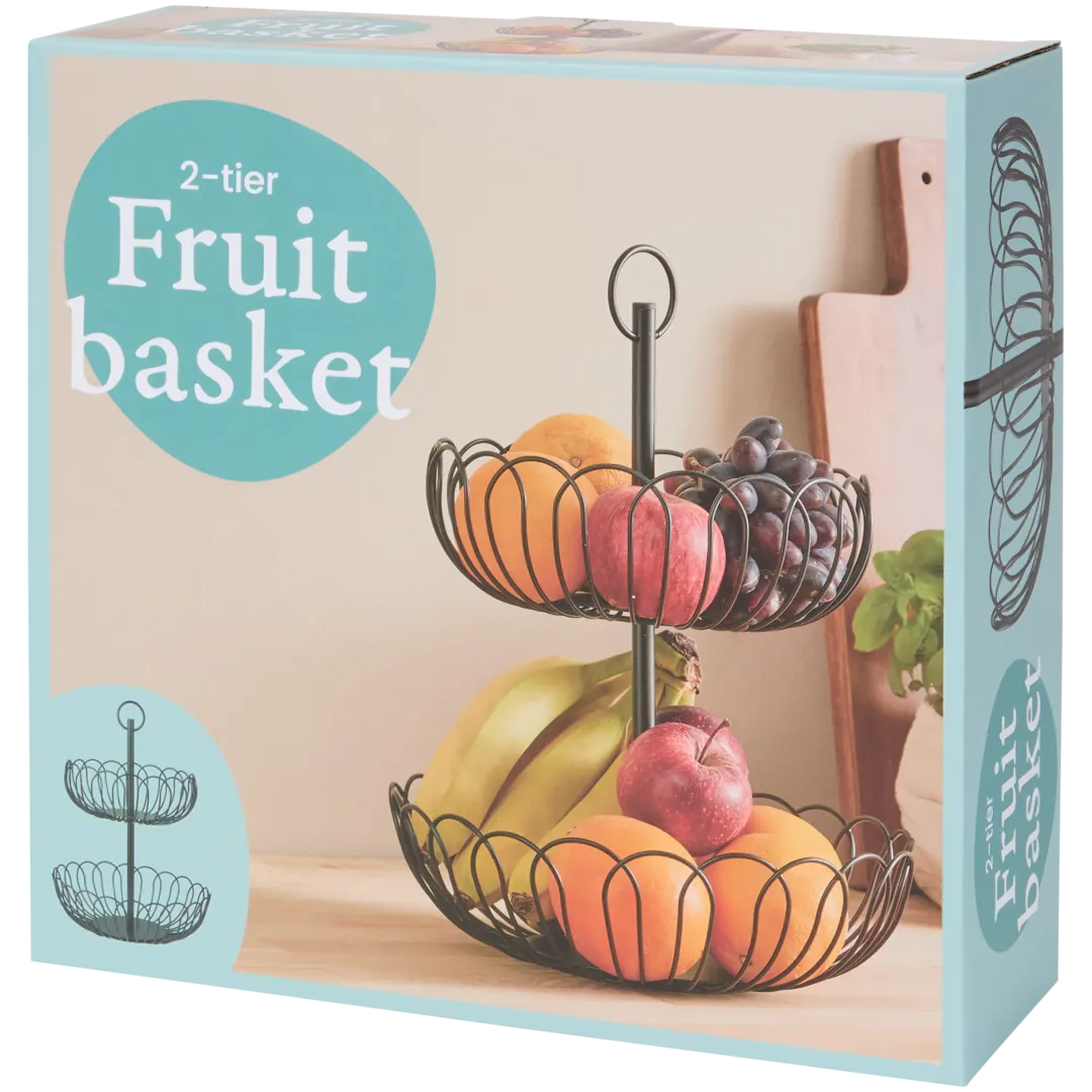 Cesto de fruta com 2 níveis 2