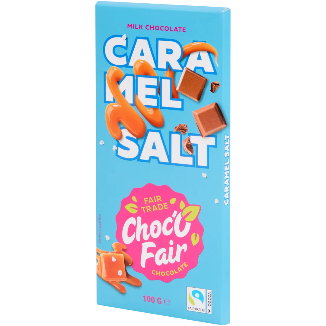 Tabletă de ciocolată Choc-O-Fair Caramel sărat 1