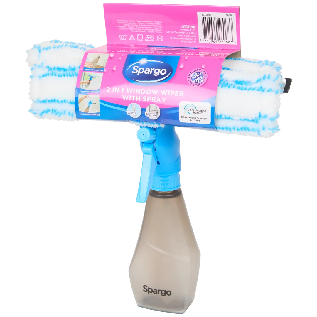 Raclette pour vitres avec spray Spargo 3