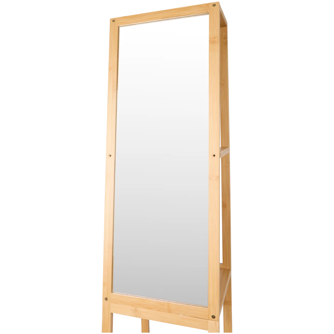 Étagère en bambou avec miroir