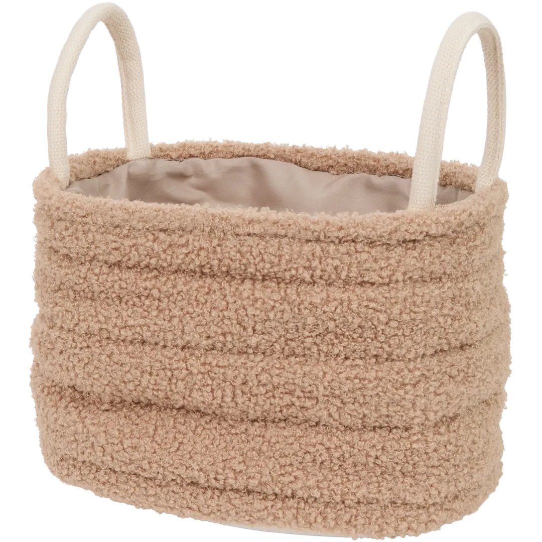Branäs Cestino Portaoggetti In Rattan Intrecciato A Mano – 32x34x32 Cm, Bianco, Con Maniglie