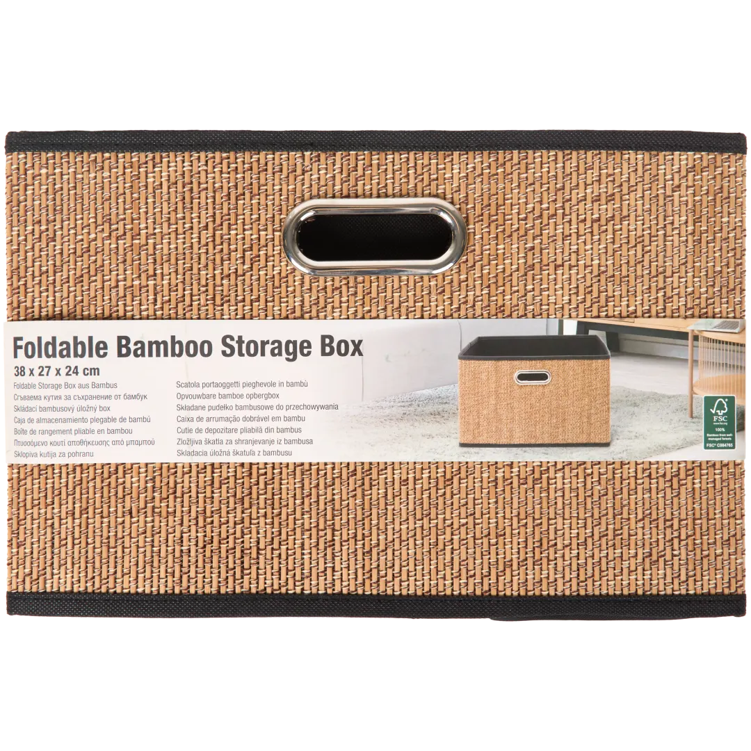 Opvouwbare bamboe opbergbox