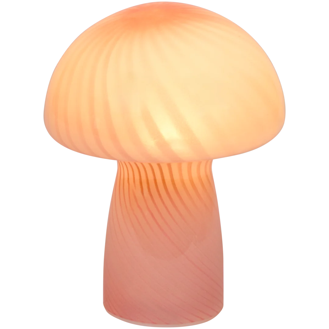 Candeeiro de vidro em forma de cogumelo