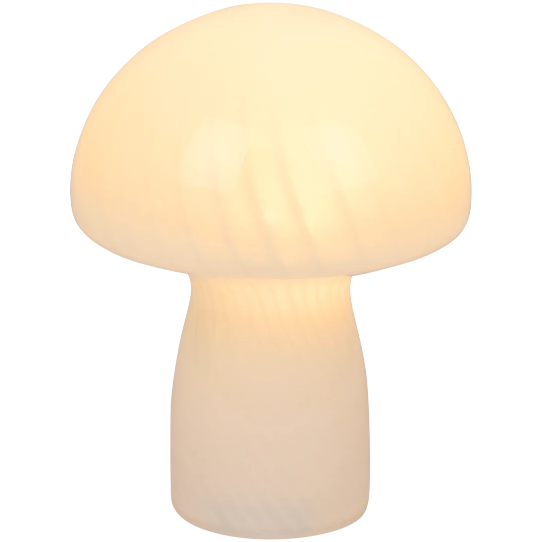 Candeeiro de vidro em forma de cogumelo