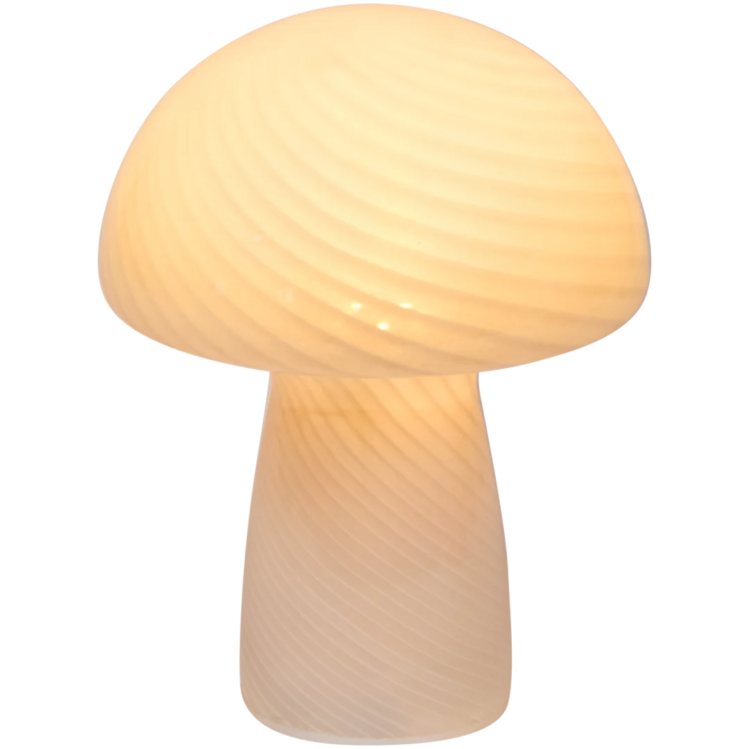 Candeeiro de vidro em forma de cogumelo