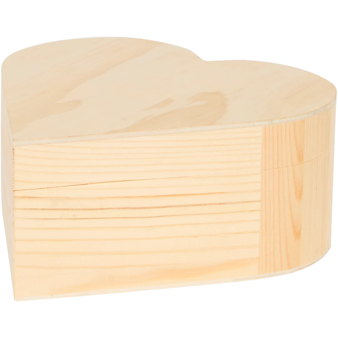 Hartvormig houten sieradenkistje 1