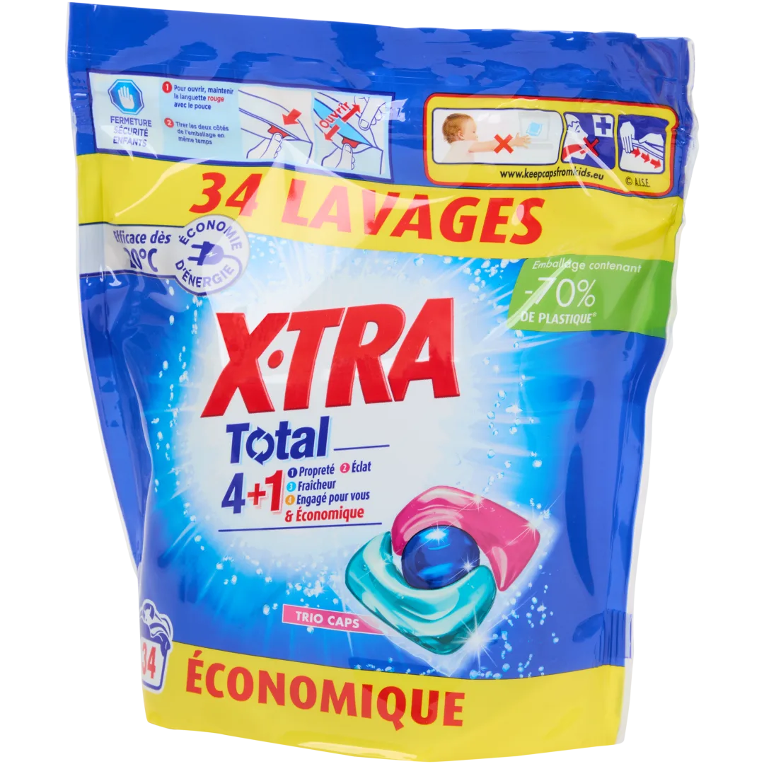 Capsules de lessive 4-en-1 Xtra