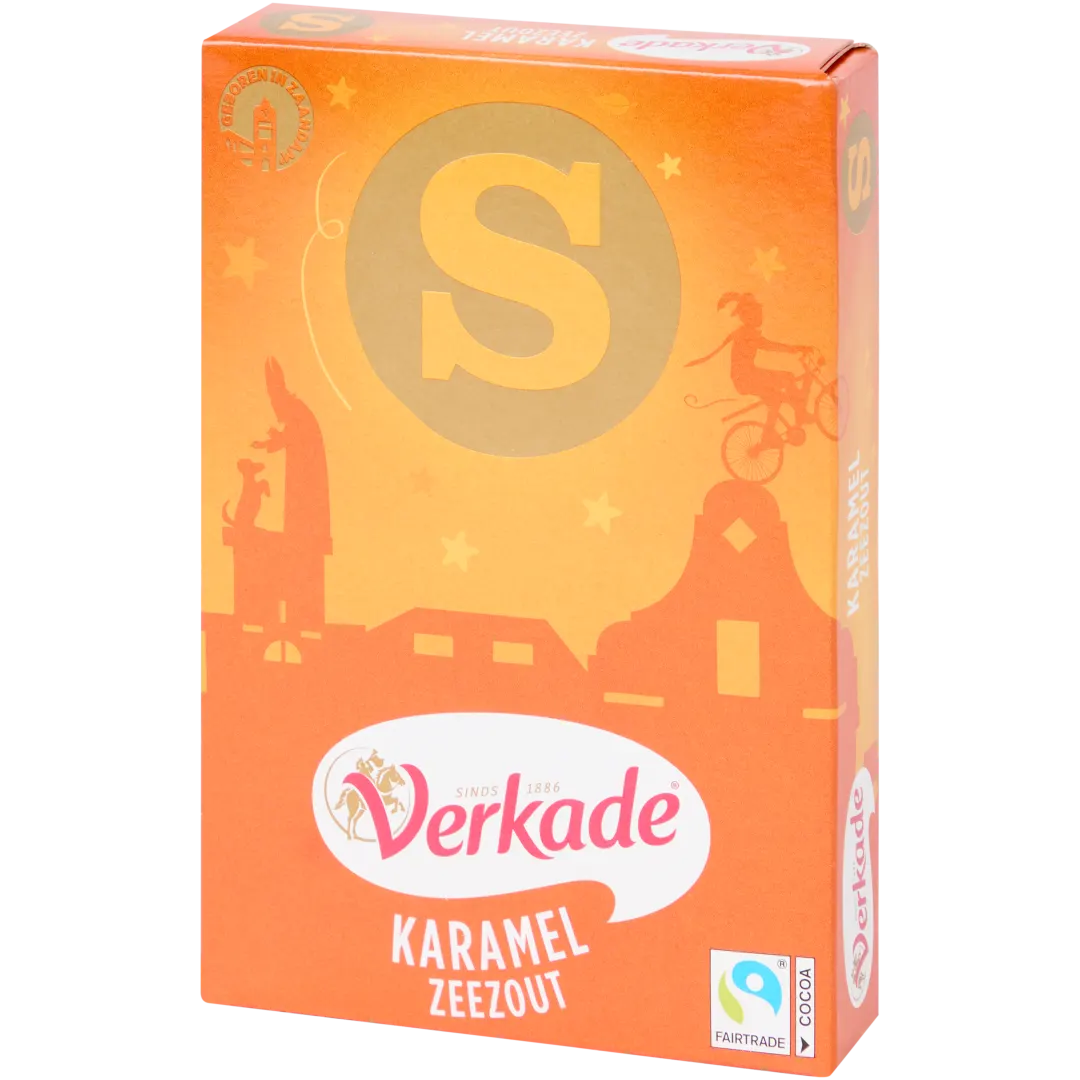 Verkade chocoladeletter Karamel & Zeezout 1