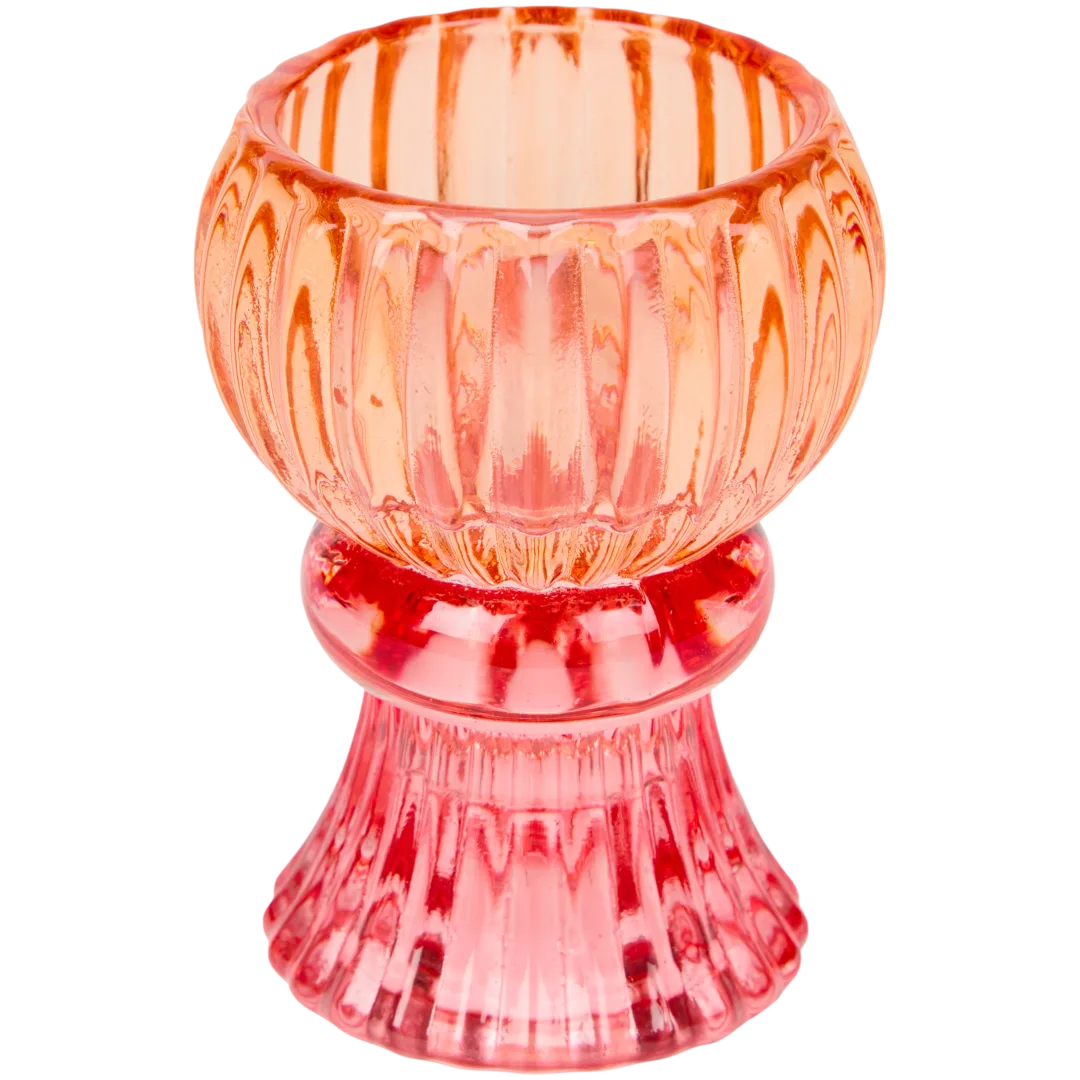Set Di 2 Portacandele In Vetro Verde H7 Cm – Stile Retrò Con Rilievo – Perfetti Per Decorazioni Da Tavolo E Atmosfere Romantiche