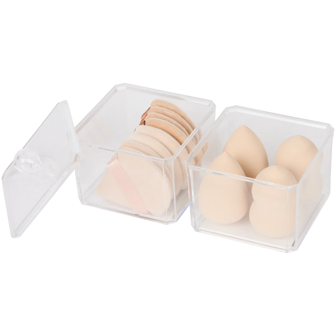 Organizér s houbičkami na make-up