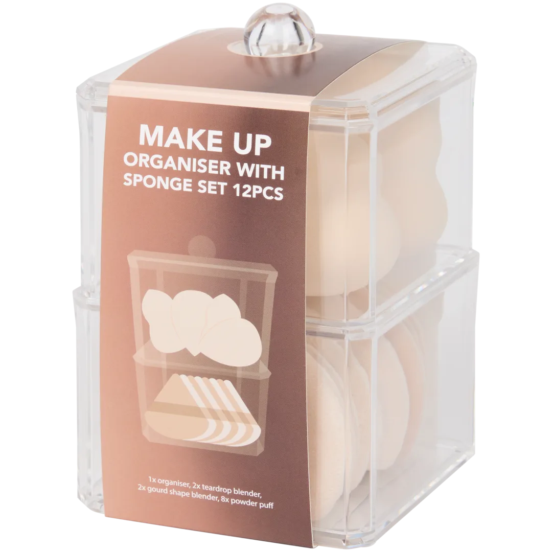 Organizér s houbičkami na make-up