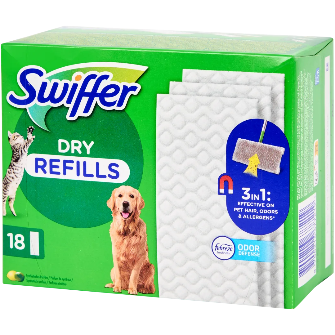Recambio de paños secos para suelos Swiffer