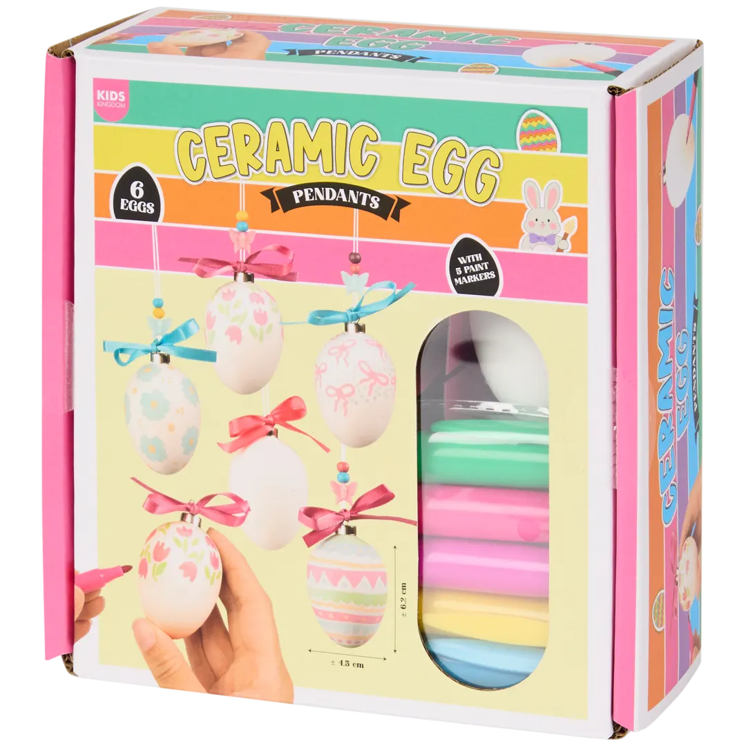 Colgantes de huevo de cerámica Kids Kingdom 3
