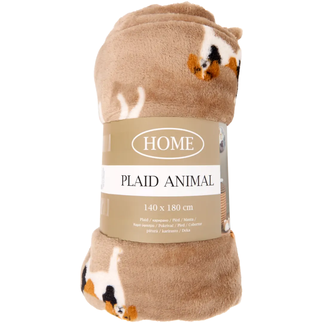 Plaid met dierenprint