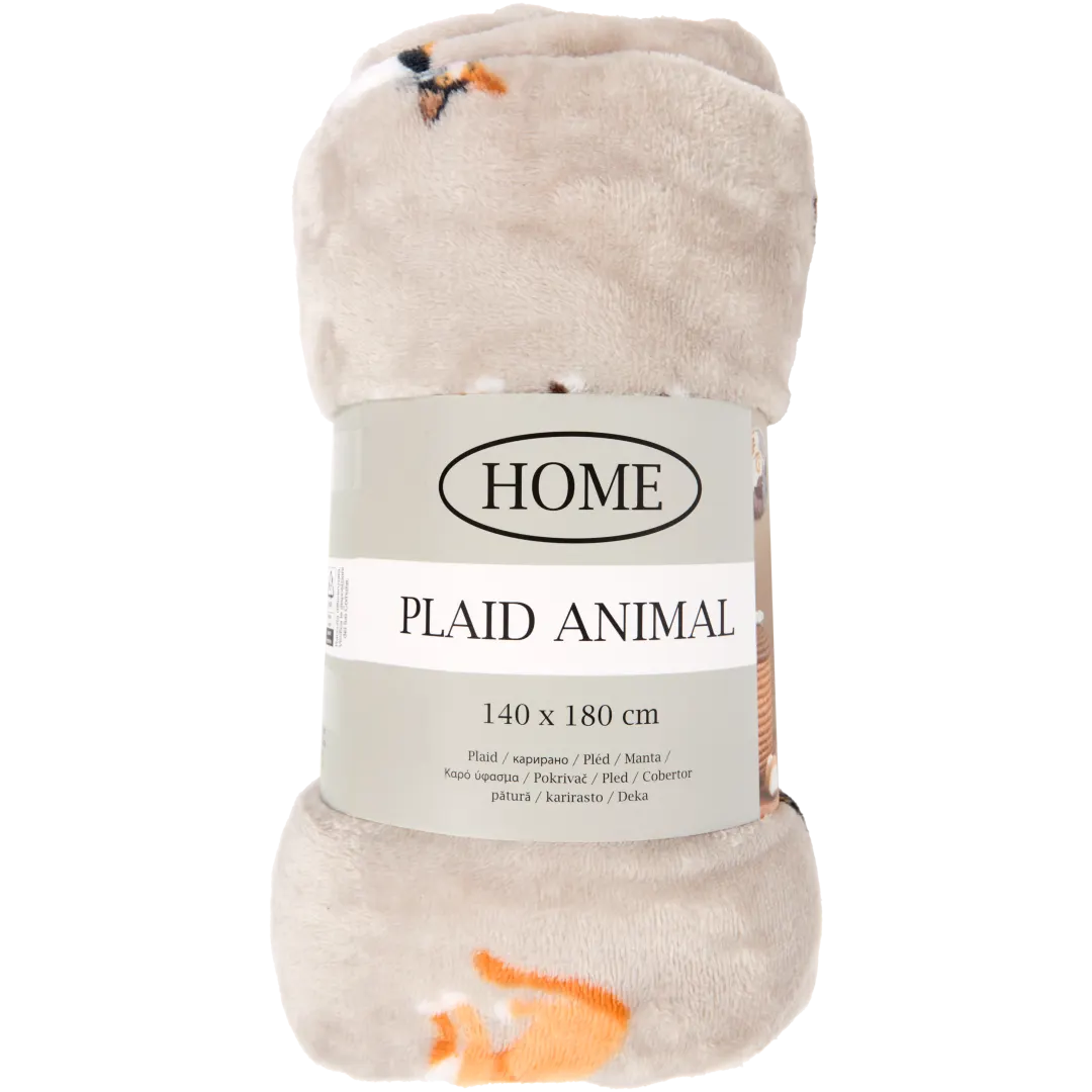 Plaid met dierenprint