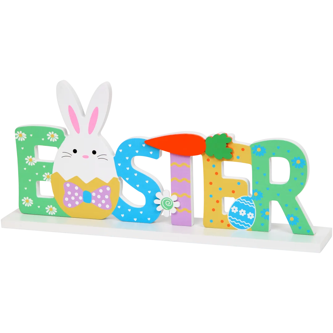 Jarná/veľkonočná dekorácia z dreva 2