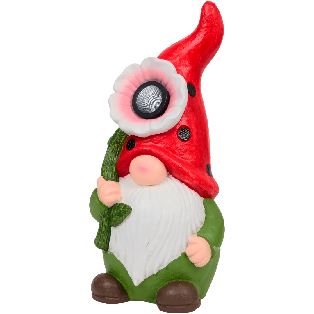 Gnomo da giardino a energia solare 4