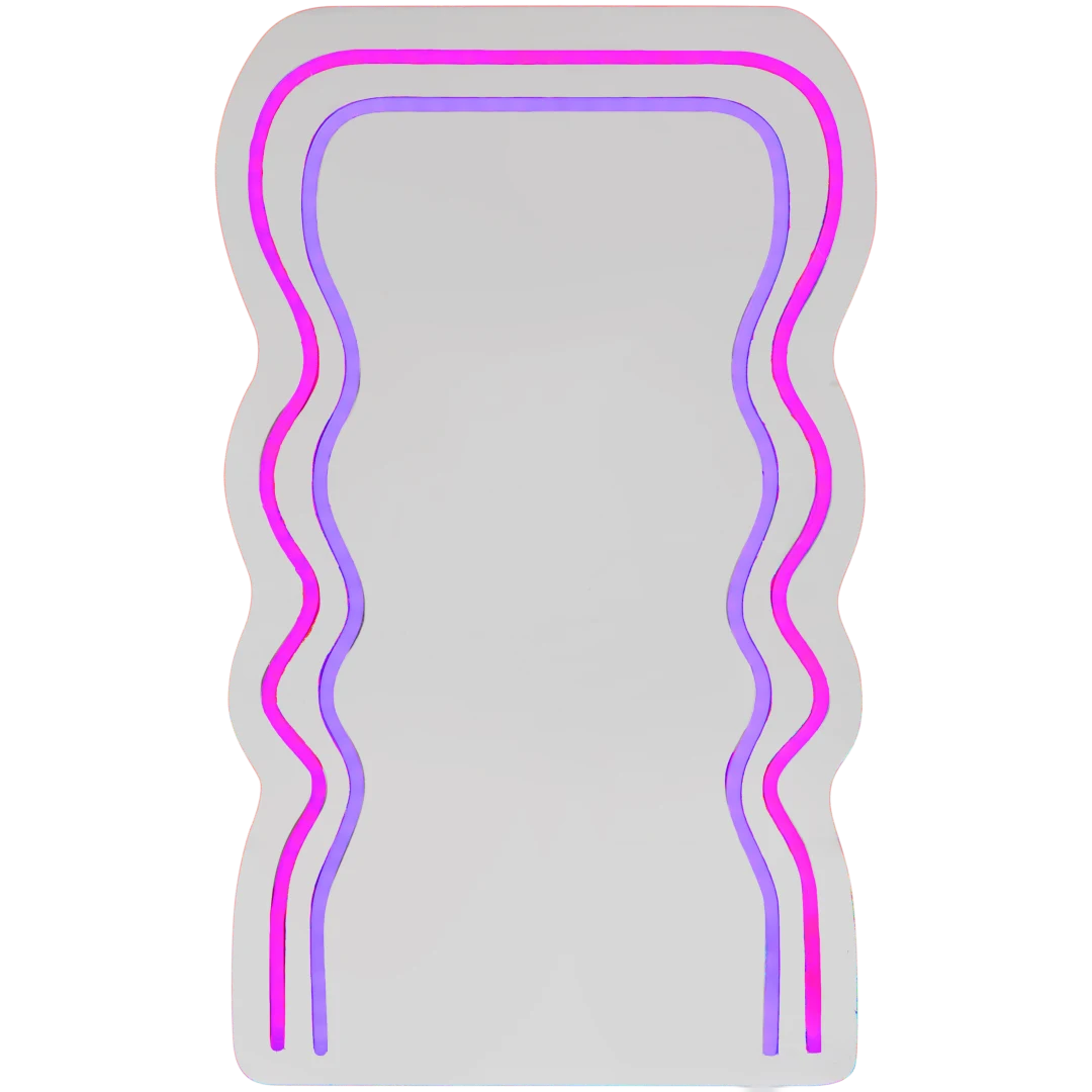 Lustro z neonowym oświetleniem 3