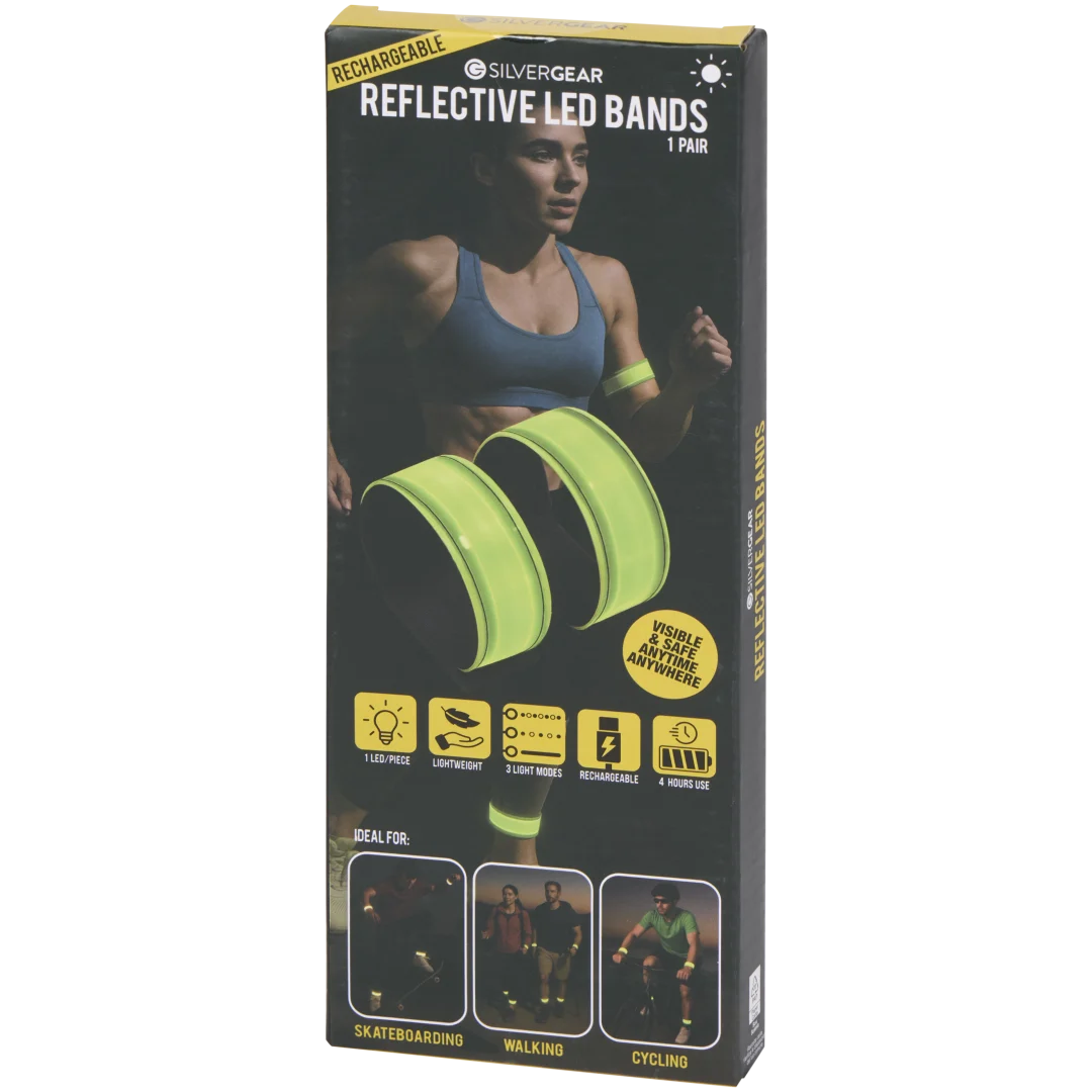 Silvergear Reflektierende Armbänder mit LED-Beleuchtung