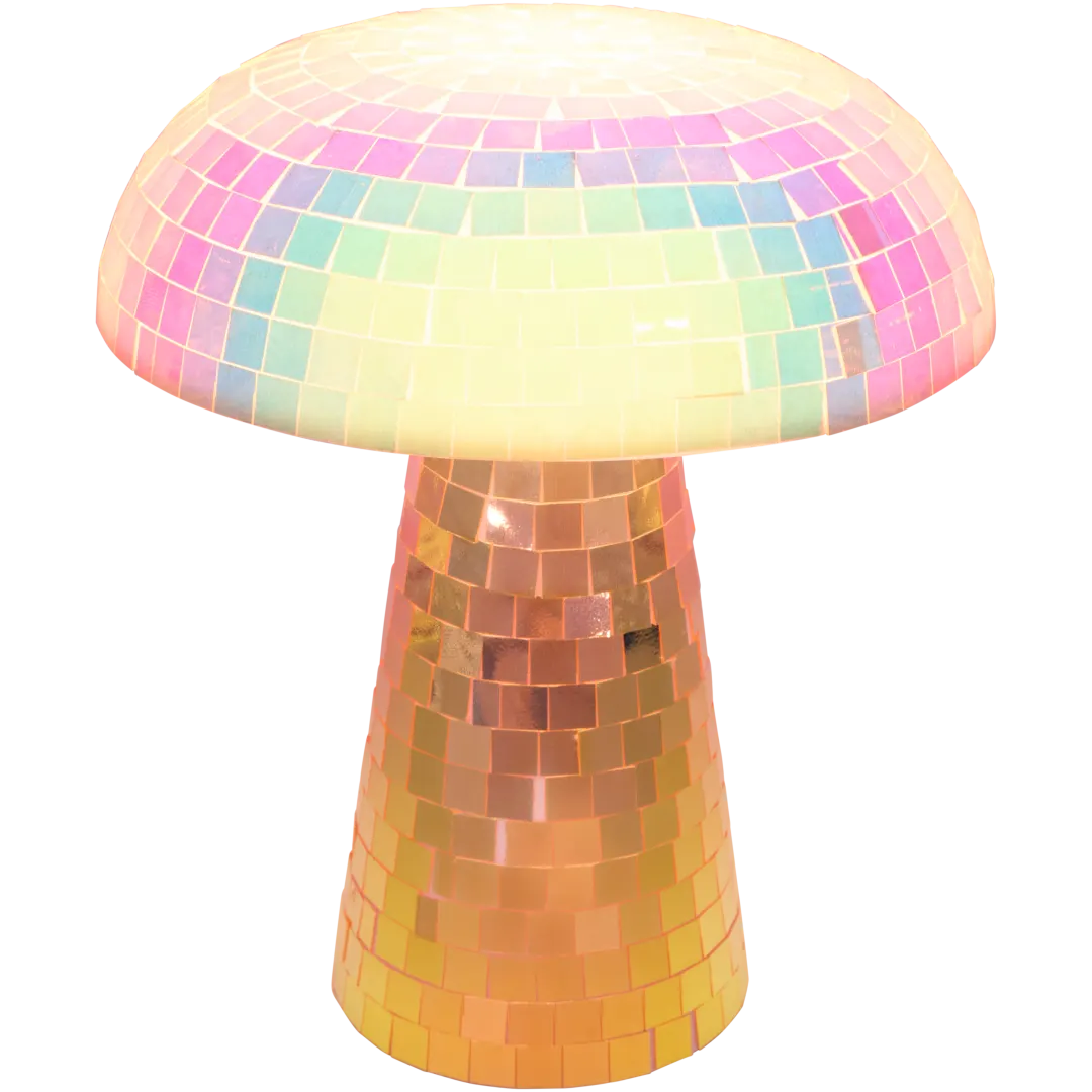 Lampa stołowa w stylu dyskotekowym