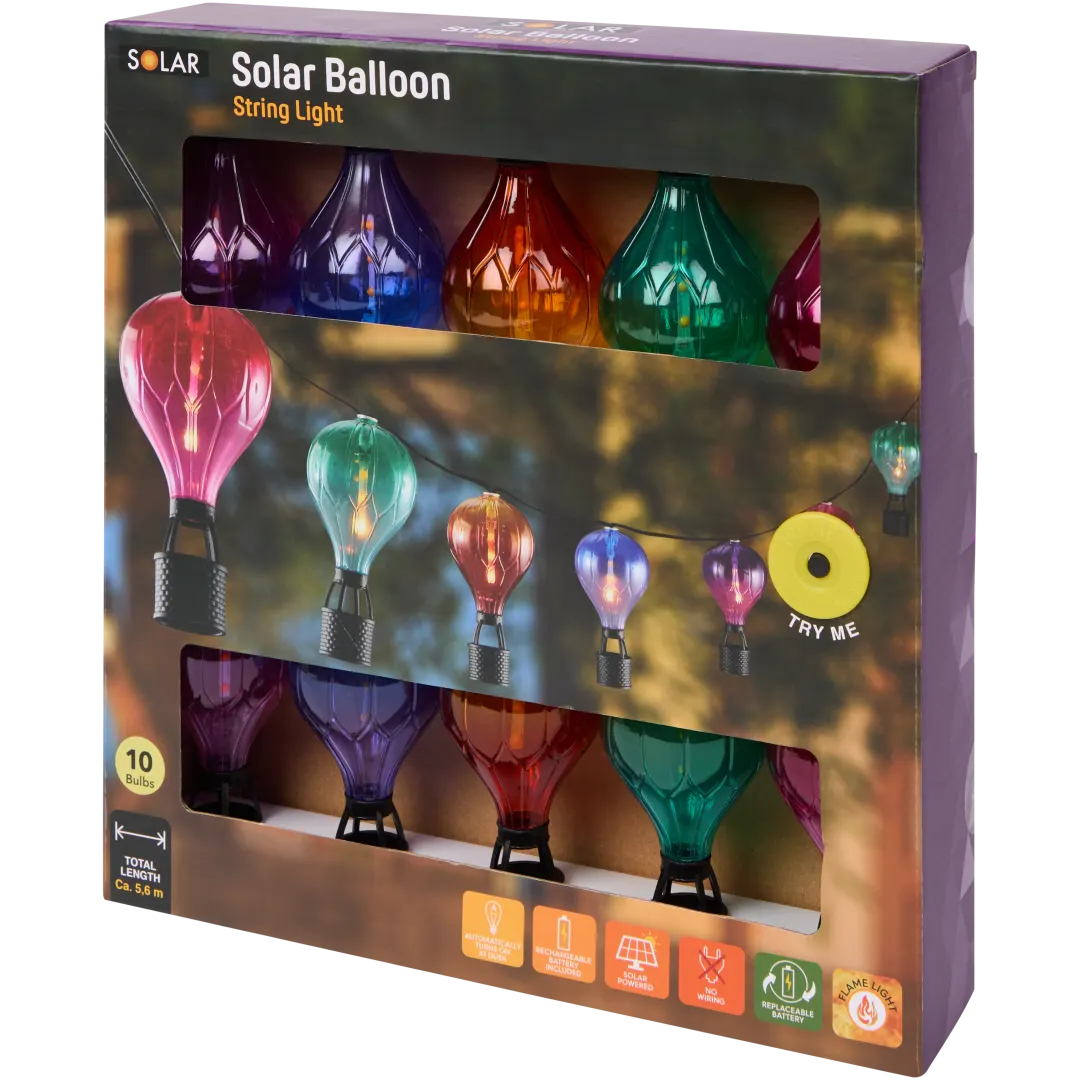 Solar Lichterkette mit Fesselballons 1
