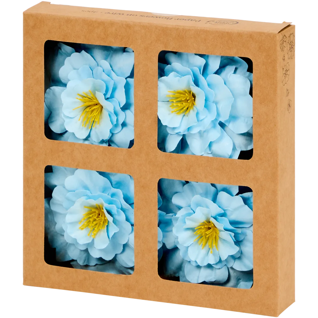 Fleurs en papier avec fil