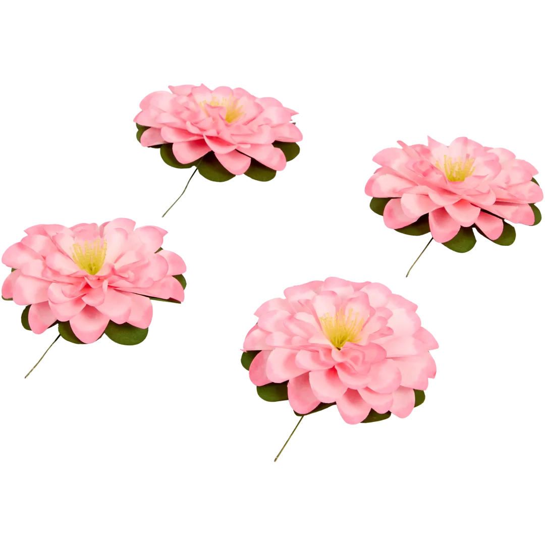Flores de papel com fio