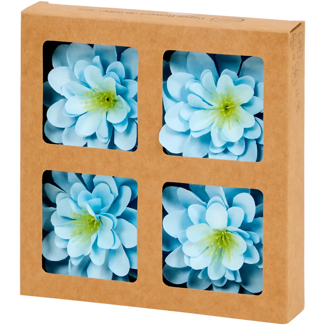 Flores de papel com fio