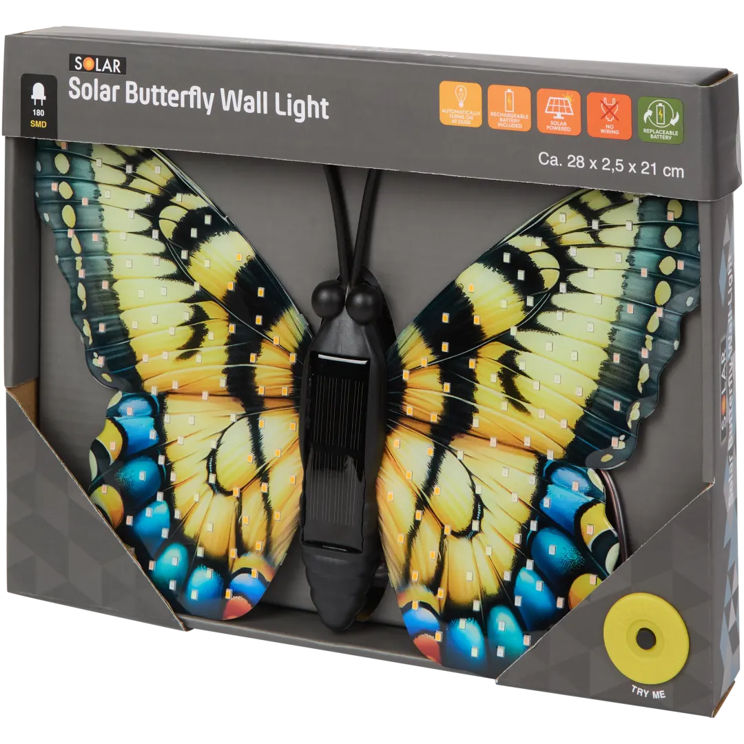 Lampe murale papillon Solar 4