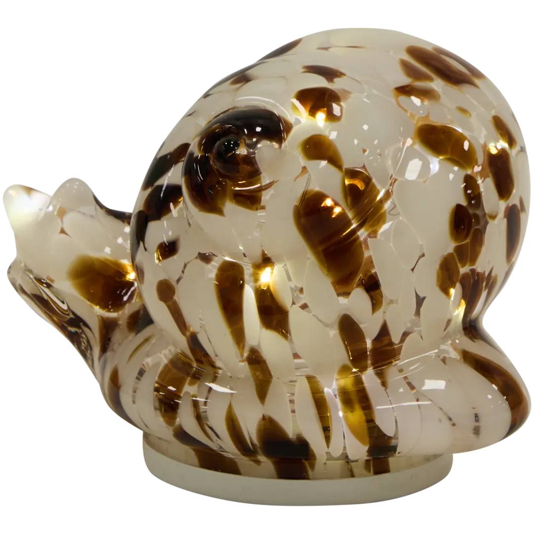 Glazen dierenbeeldje met leds 2