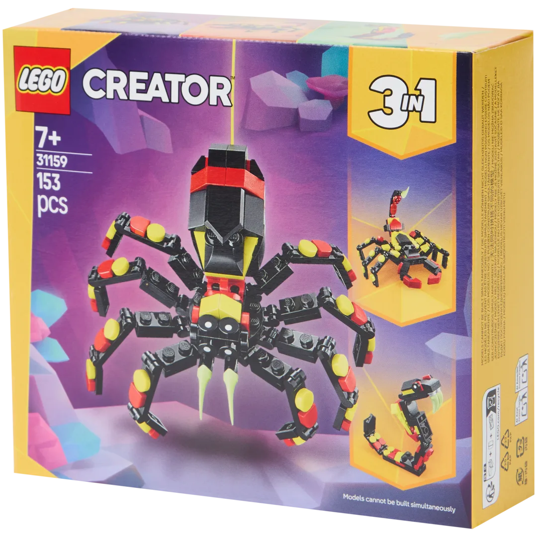 LEGO Creator 3-in-1 Wilde dieren: Spannende spin