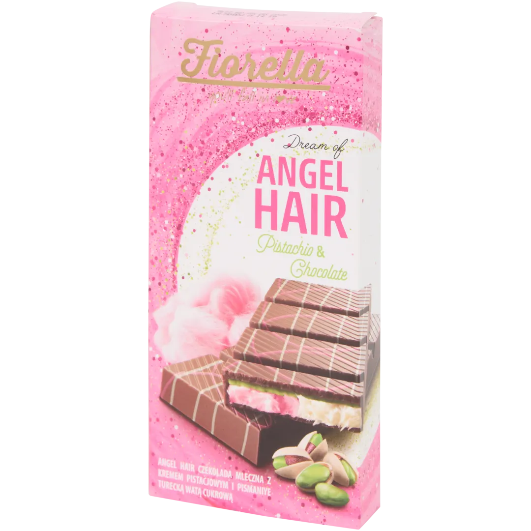 Baton czekoladowy Angel Hair Pistacje i wata cukrowa