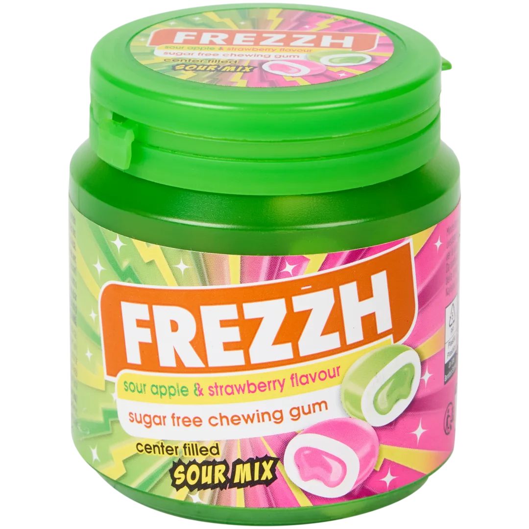 Frezzh kauwgom Zure Appel & Aardbei 1