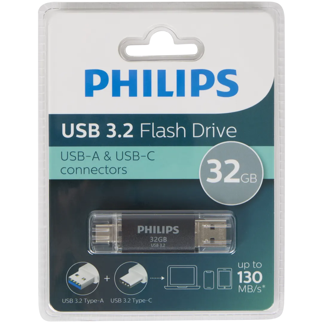Clé USB Philips USB-A et USB-C 1