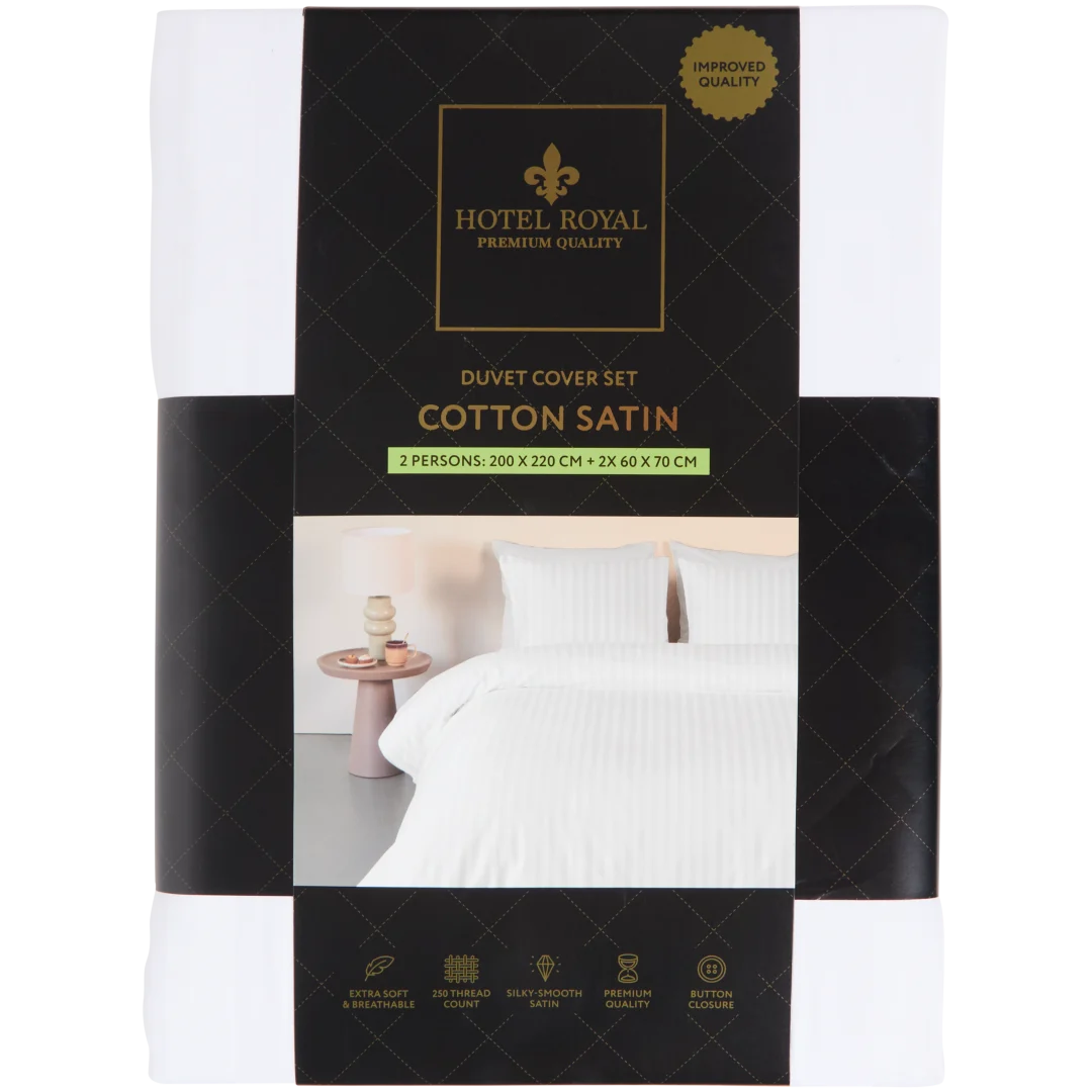 Parure de lit en satin de coton Hotel Royal