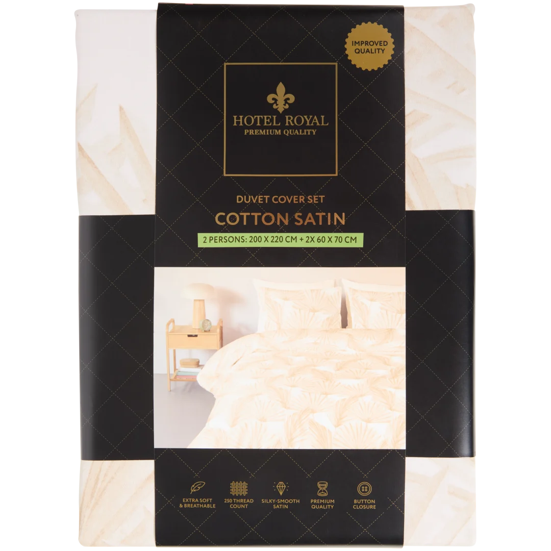 Parure de lit en satin de coton Hotel Royal