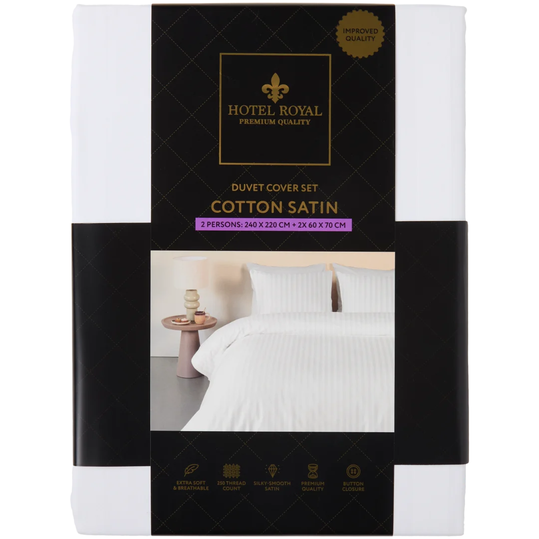 Parure de lit en satin de coton Hotel Royal