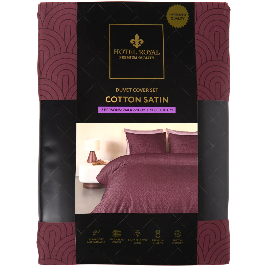 Parure de lit en satin de coton Hotel Royal
