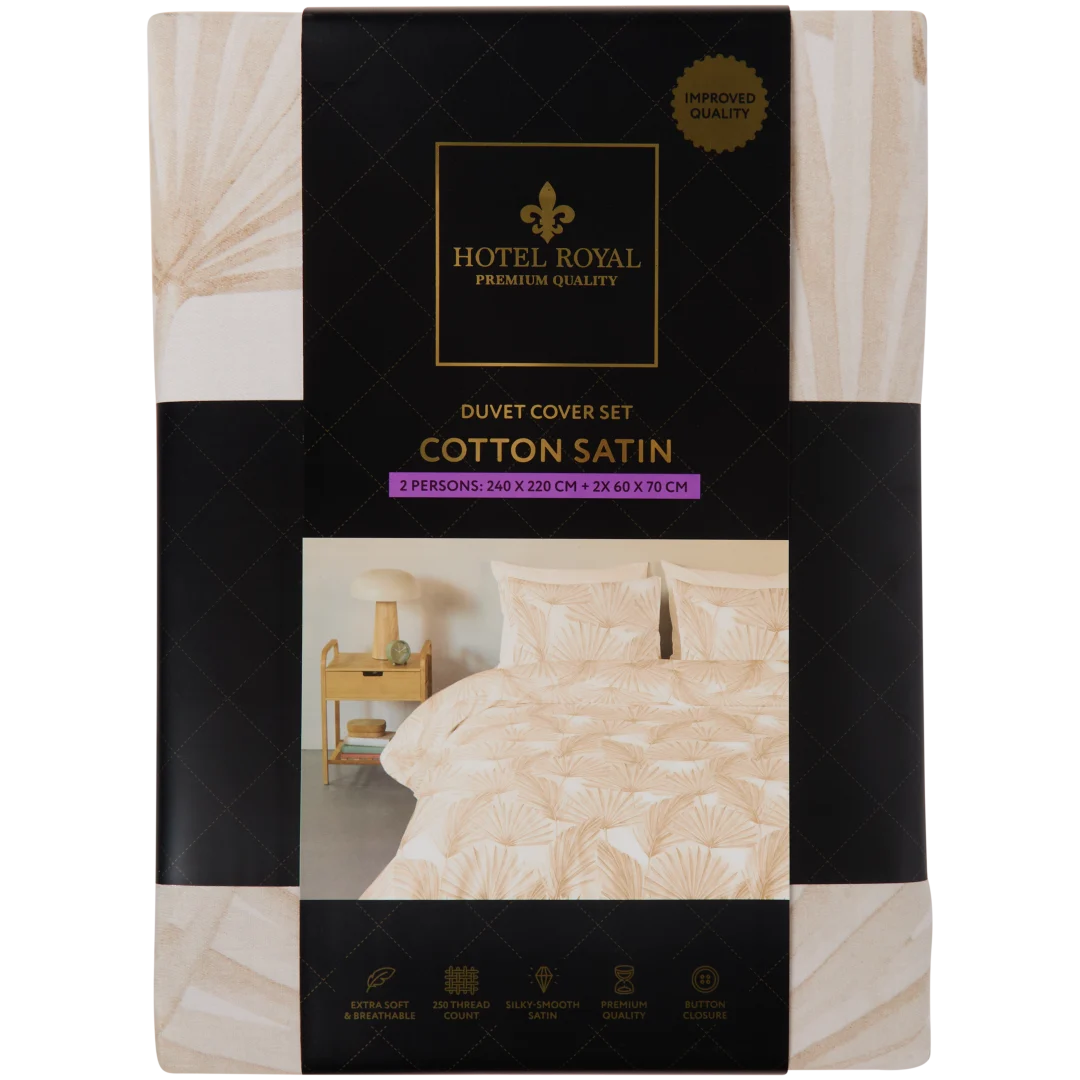 Parure de lit en satin de coton Hotel Royal