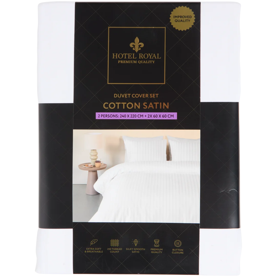 Parure de lit en satin de coton Hotel Royal