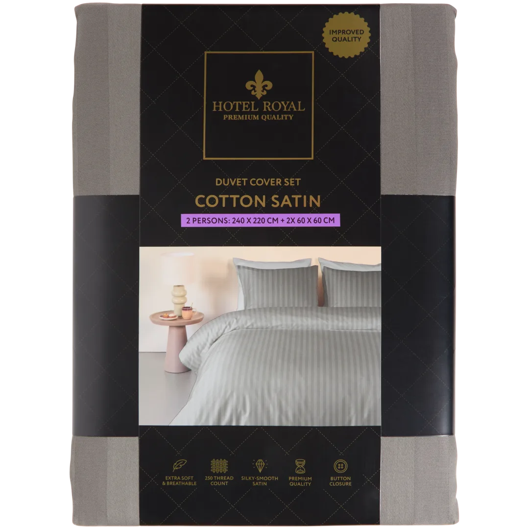 Parure de lit en satin de coton Hotel Royal