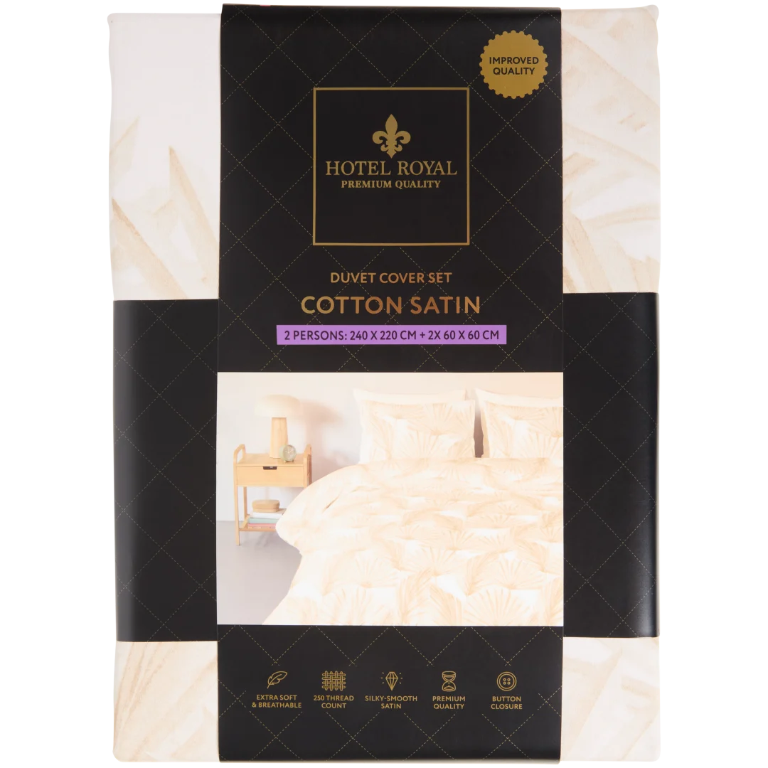 Parure de lit en satin de coton Hotel Royal