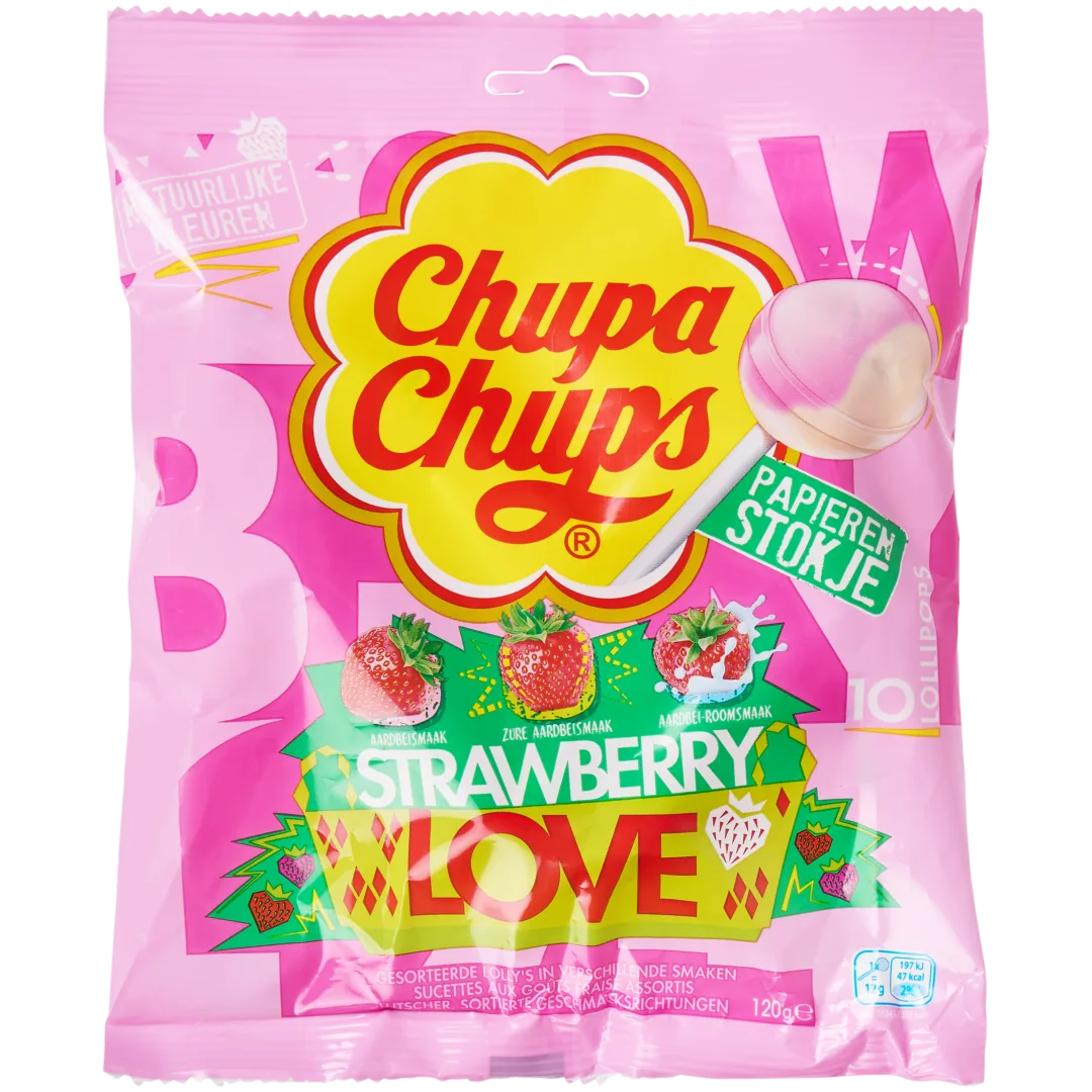 Chupa Chups lolly's Strawberry Love