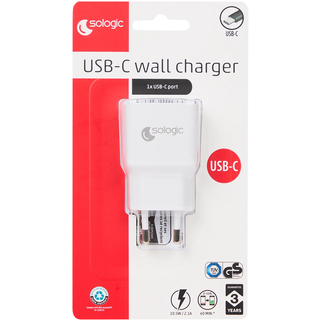 Nástenná nabíjačka USB‑C Sologic 3
