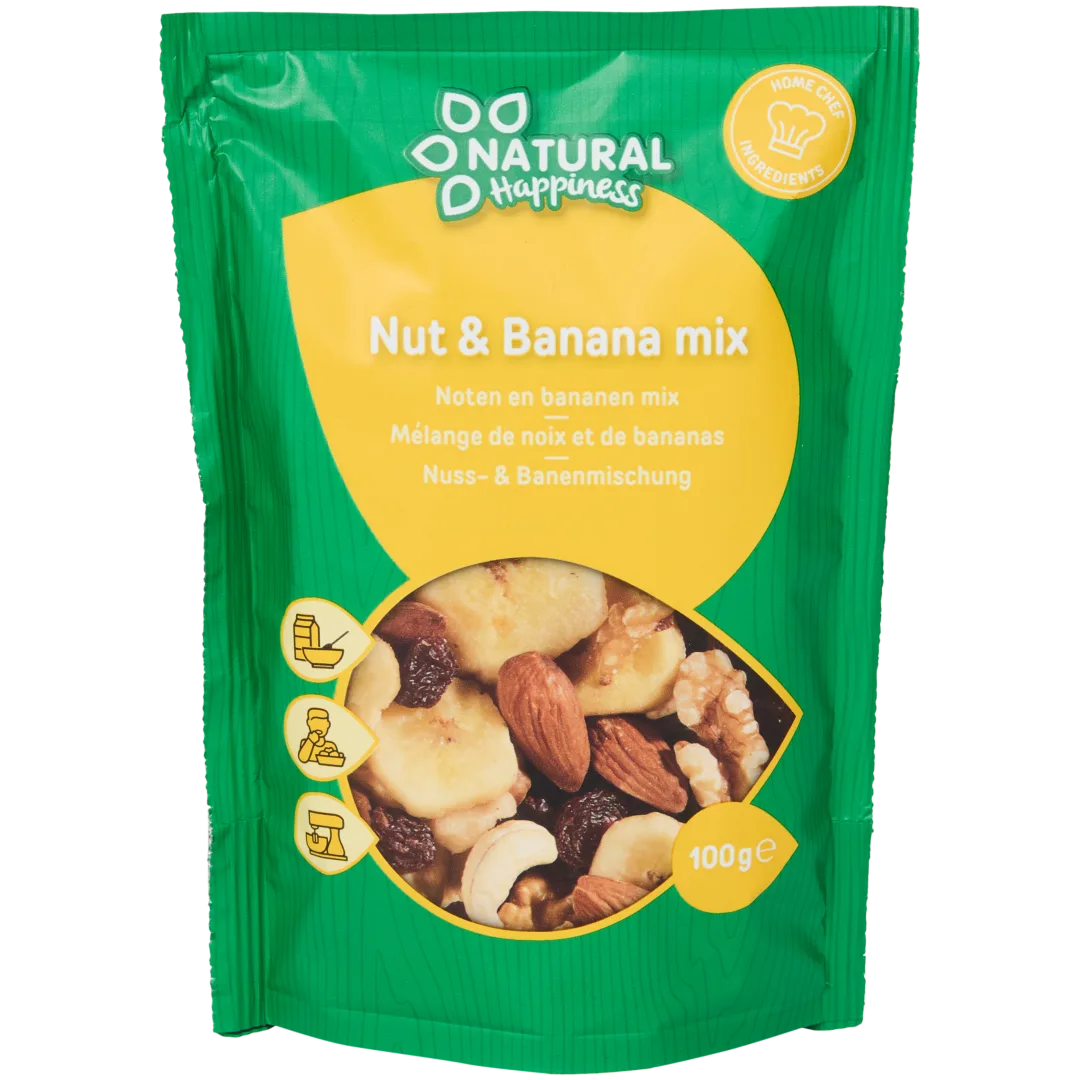 Natural Happiness Mix de oleaginoase și banane