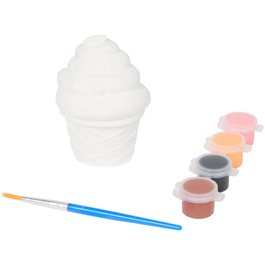 Conjunto de pintura com figura de gesso