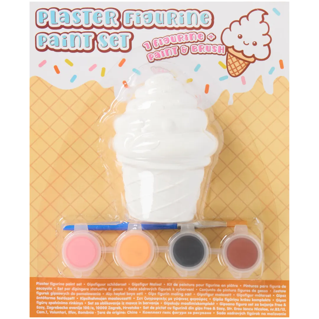 Kawaii verfset met gipsfiguur