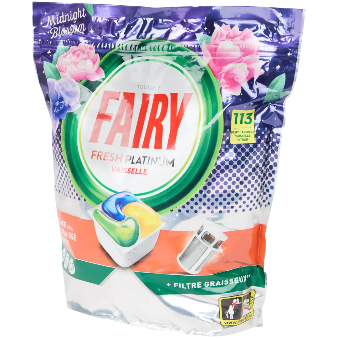 Tablettes pour lave-vaisselle Fairy Fresh Platinum Midnight Blossom 1